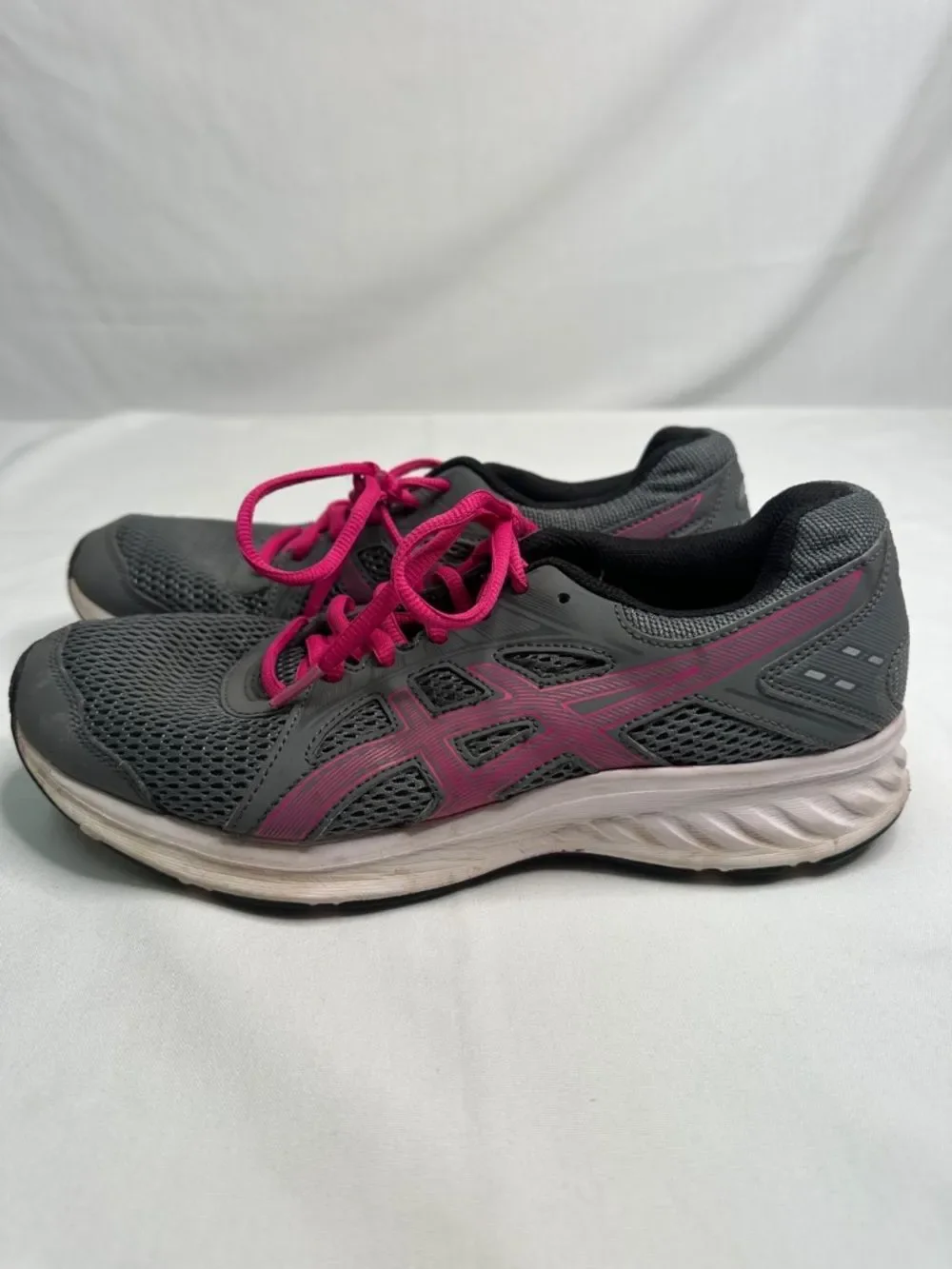 ASICS Gray and Pink Women's Running Shoes